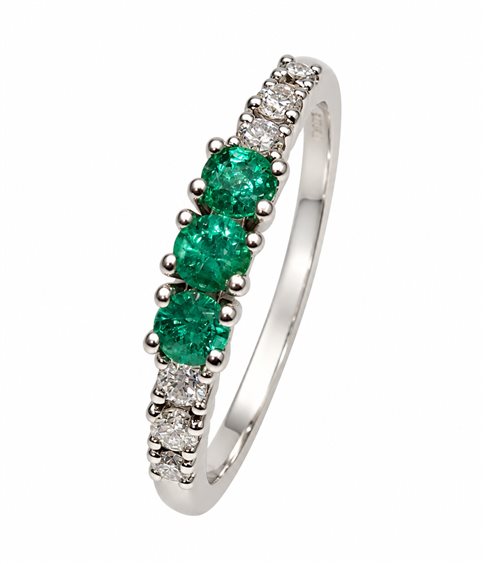 Anello Fanton Gioielli Donna ANELLI SMERALDO in Oro Smeraldo 0.21 Ct ANOR-372-52 - ANOR-372-52